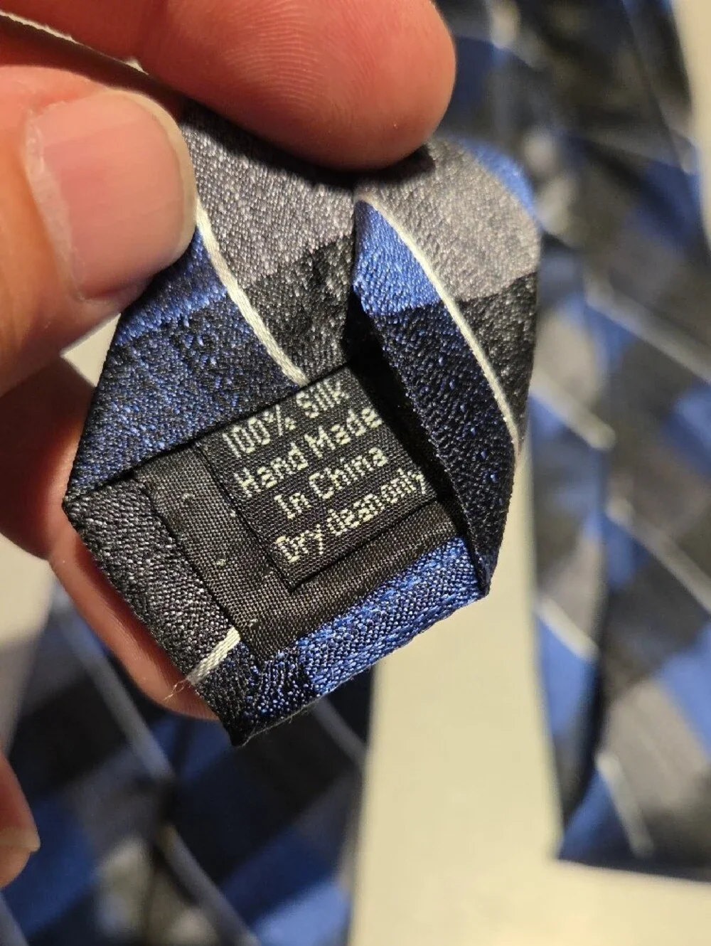 Pronto Uomo Blue and Black Plaid Silk Tie
